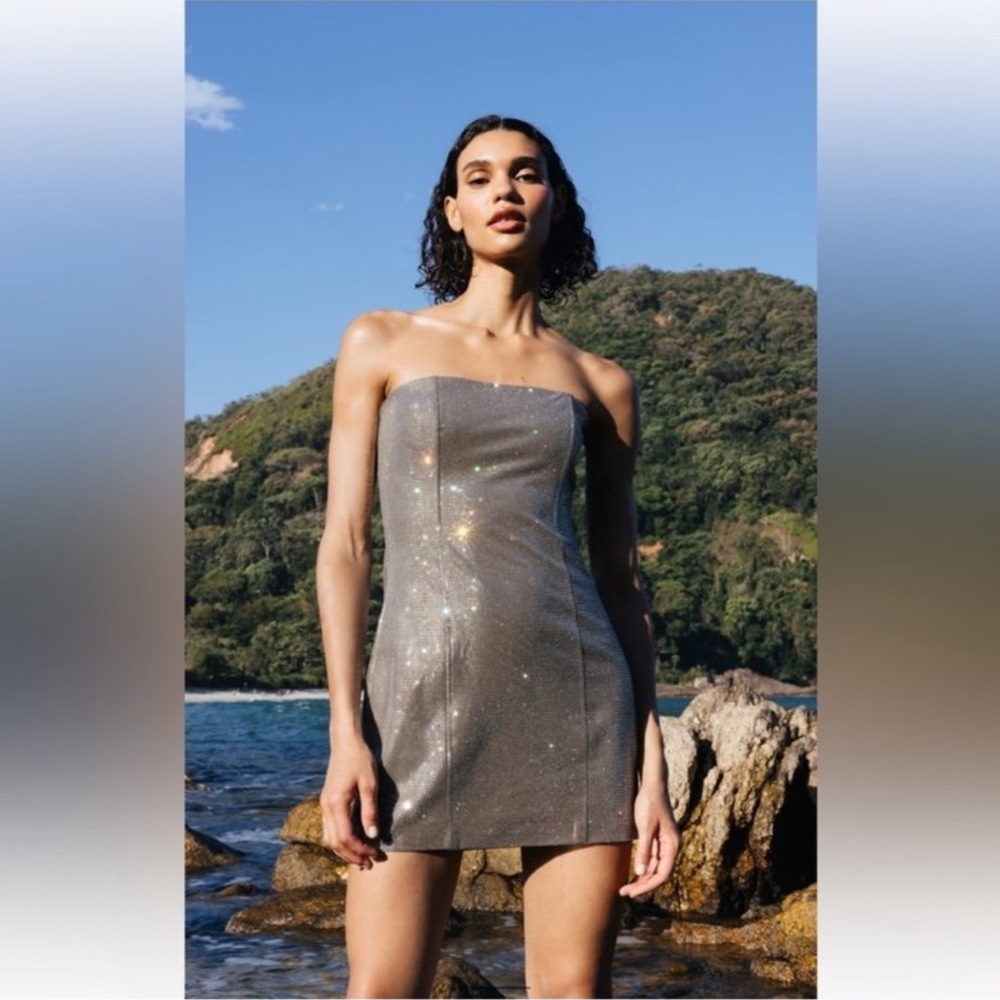 Zara Rhinestone Mini Dress - Picture 7 of 9